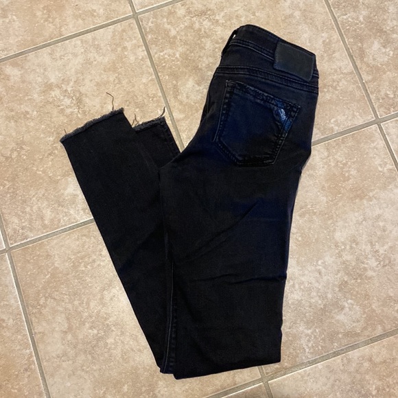 Women’s Silver Skinny Jeans, size 26 W, L 31. - Picture 2 of 2